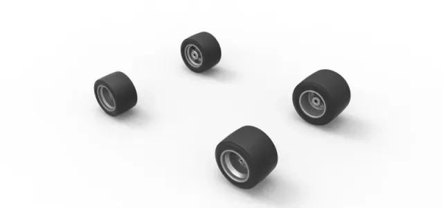Wheel set of Asphalt Supermodified stock car Scale 1:25 — Image 7 of 10