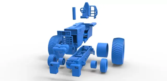 Fun short Pro Stock Pulling Tractor Version 1 Scale 1:25 — Фото 26 из 31