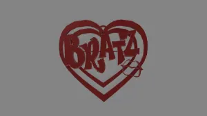 Bratz earring in the shape of a heart with a kiss 💥