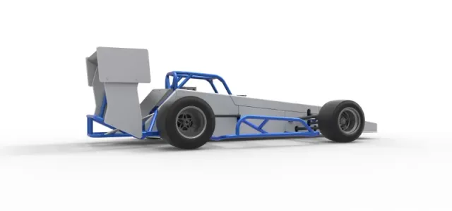 Supermodified front engine race car V4 Scale 1:25 — Фото 20 из 31