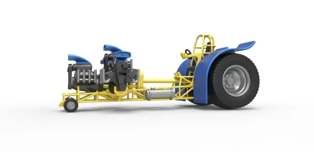 Diecast Pulling tractor with 4 engines V8 Version 6 Scale 1:25 — Image 2 of 31
