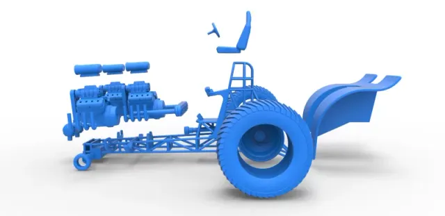 Diecast Pulling tractor with 3 engines V8 Version 4 1:25 — Фото 28 из 31