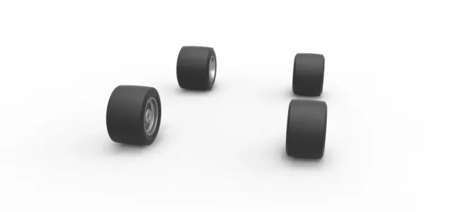 Wheel set of Asphalt Supermodified stock car Scale 1:25 — Image 3 of 10