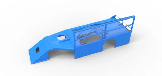Shell of Asphalt Modified stock car with side wing Scale 1:25 — Image 2 of 27
