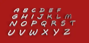 MVBOLI font uppercase 3D letters STL file