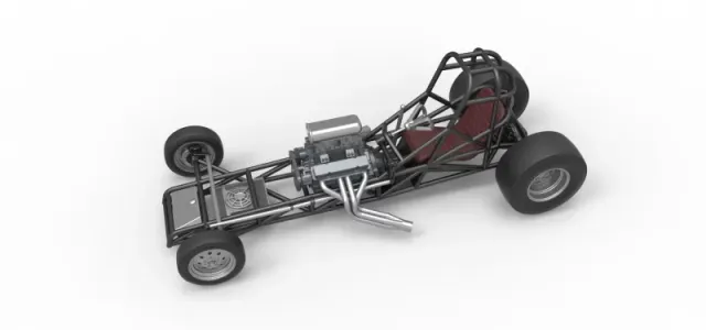 Vintage Front engine dragster Base Version 4 Scale 1:25 — Фото 4 из 26