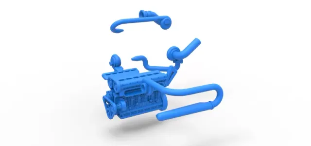 Diecast Twin Turbo straight-six engine Scale 1:25 — Фото 16 из 21