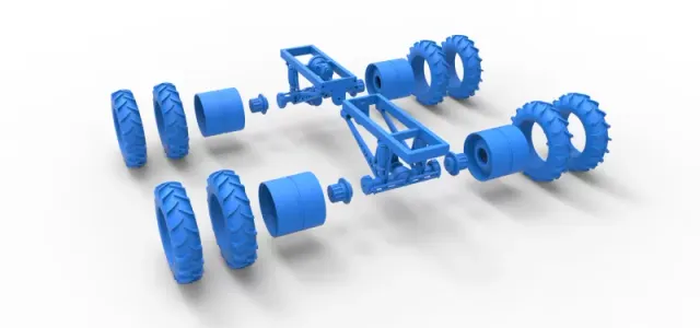 Chassis of Vintage Monster Truck with double wheels Scale 1:25 — Фото 25 из 26