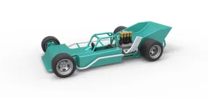 Supermodified rear engine race car Scale 1:25