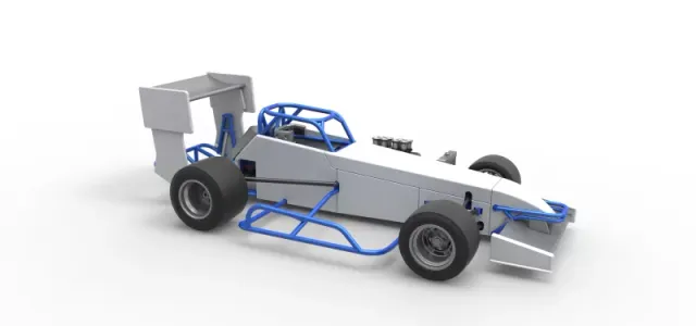 Supermodified front engine race car V4 Scale 1:25 — Фото 23 из 31