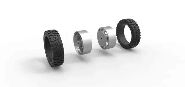 Diecast Rear semi wheel for pickup Version 3 Scale 1:25 — Фото 10 из 12