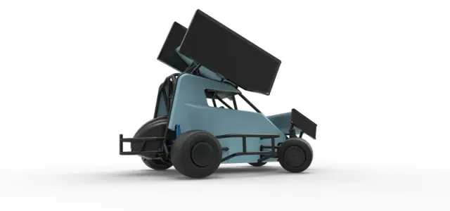 Winged 600 Micro sprint car while turning Scale 1:25 — Фото 21 из 31