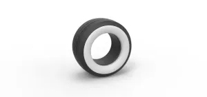 Diecast Whitewall race tire Scale 1:25
