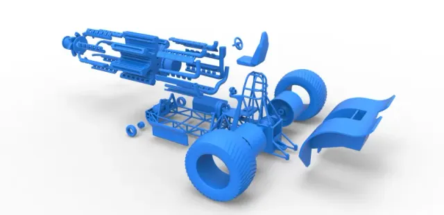 Diecast Pulling tractor with 42 cylinder Radial engine 1:25 — Image 29 of 31