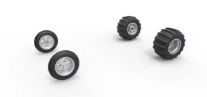 Wheel set of Vintage Sand Rail buggy Scale 1:25