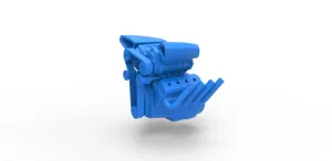 Diecast engine V8 with double supercharger Version 4 1:25