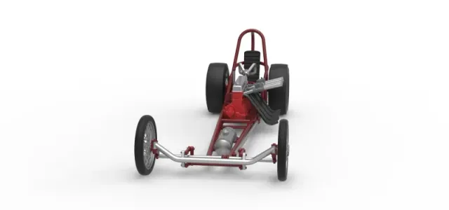 Vintage Front engine dragster Base Version 6 Scale 1:25 — Image 5 of 30
