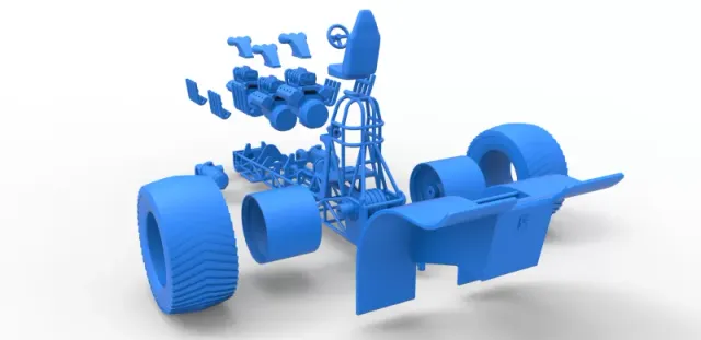 Diecast Pulling tractor with 3 engines V8 Scale 1 to 25 — Image 29 of 30