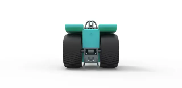 Diecast Pulling tractor with single V8 engine Scale 1 to 25 — Фото 11 из 29