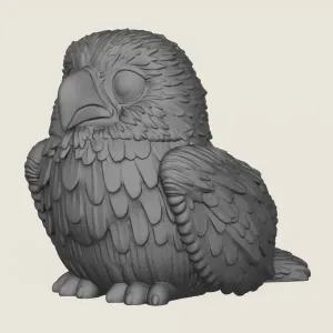 Baby Eagle Statue Print Ready 3D Model