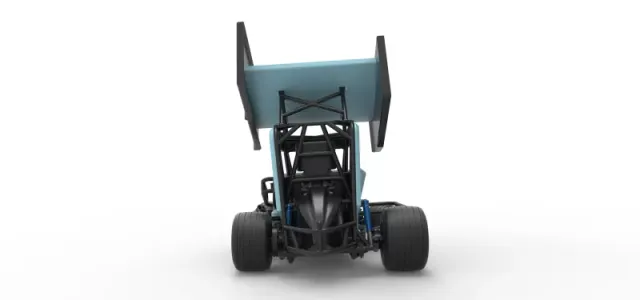 Winged 600 Micro sprint car while turning Scale 1:25 — Фото 16 из 31