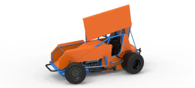 Winged Sprint car Version 2 while turning Scale 1:25 — Фото 30 из 30