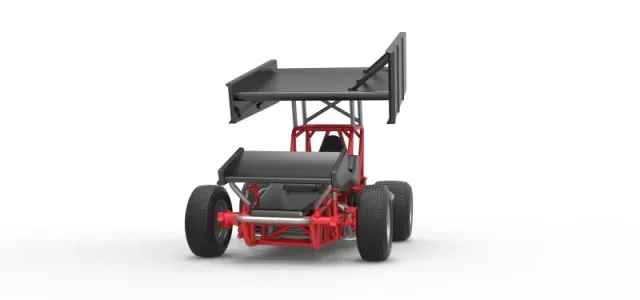 Vintage Winged Sprint car Scale 1:25 — Фото 6 из 31