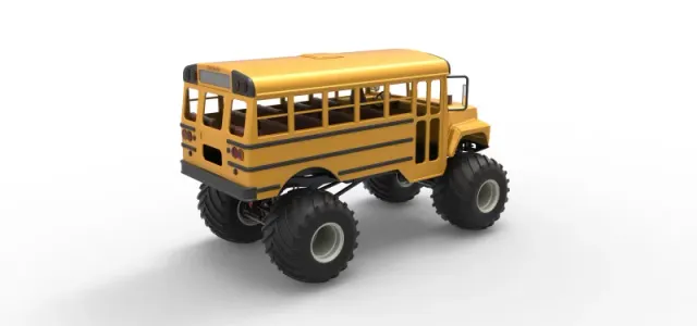 Vintage School bus Monster Truck Scale 1:25 — Фото 18 из 26