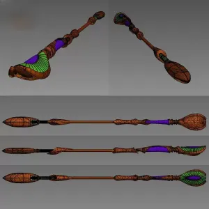 Ma’Tok Jaffa Staff Weapon 3D Printed Replica