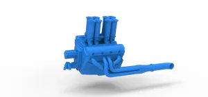 Engine V8 for Supermodified race car Version 5 Scale 1:25