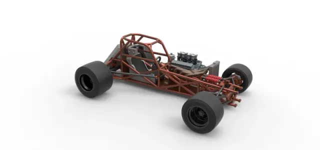 Supermodified front engine race car Base Version 3 Scale 1:25 — Image 24 of 31