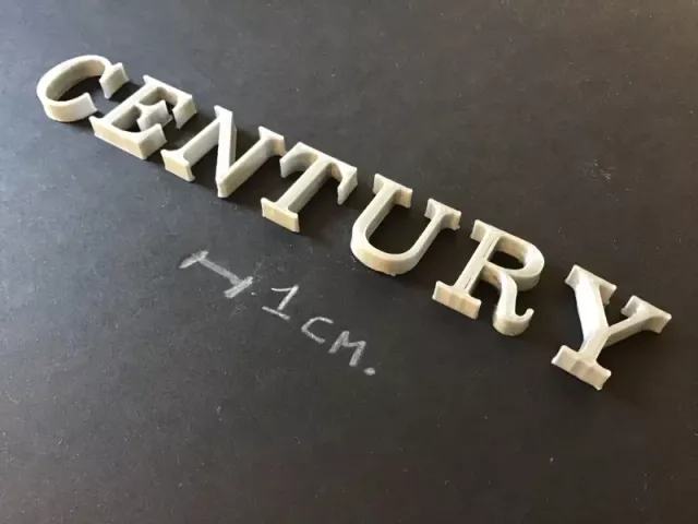 CENTURY font uppercase 3D letters STL file — Фото 4 из 5