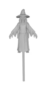 The witch was impaled