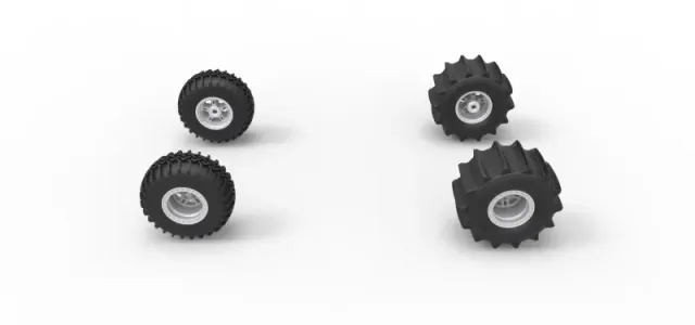 Wheel Set of Uphill Sand Racing Dragster Scale 1:25 — Фото 6 из 15