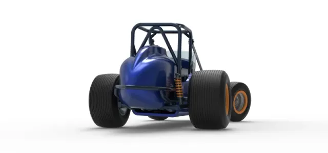 Dirt Silver Crown Champ car while turning Scale 1:25 — Фото 19 из 30