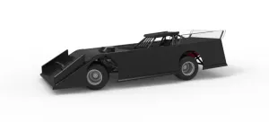 Wedge Dirt Late model while turning Scale 1:25