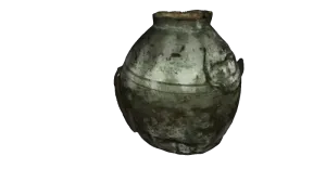Model of metal container from the Middle Ages