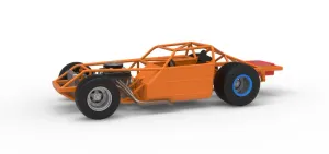 Vintage Dirt late model Race car Base Version 4 Scale 1:25