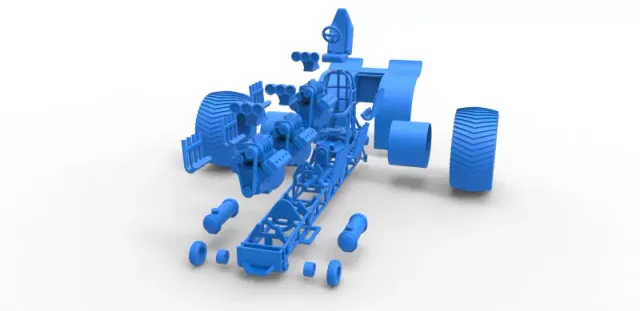 Diecast Pulling tractor with 3 engines V8 Scale 1 to 25 — Image 26 of 30