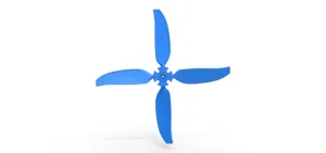 4 Blade Propeller of Drag racing Airboat Scale 1:25