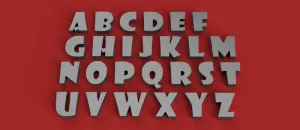 SHOWCARD 3D letters STL file