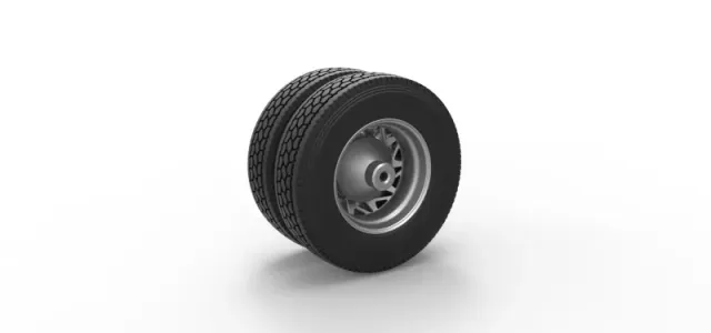 Diecast Rear custom wheel of semi truck Version 14 Scale 1:25 — Фото 8 из 12