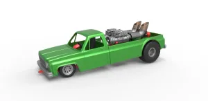 Diecast jet pulling truck 2wd Scale 1 to 25
