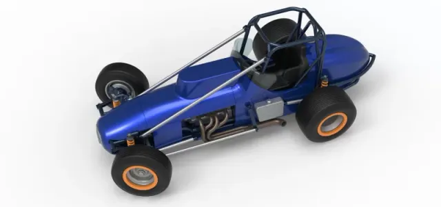 Dirt Silver Crown Champ car while turning Scale 1:25 — Фото 4 из 30