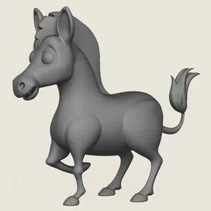 Zebra Toy Print Ready 3D Model