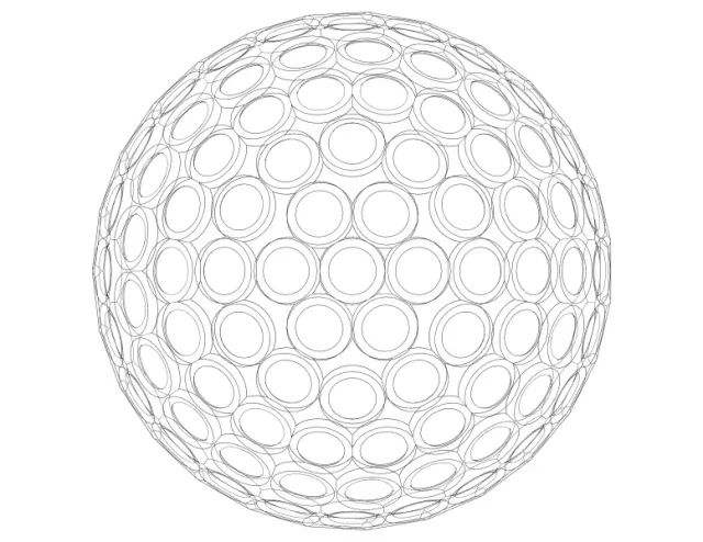 Wireframe Shape Geometric Golf Ball — Фото 6 из 7