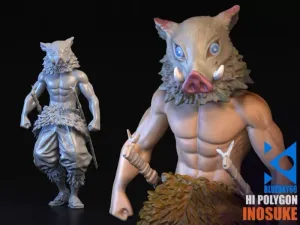 3D Printable Inosuke Hashibira Character Model