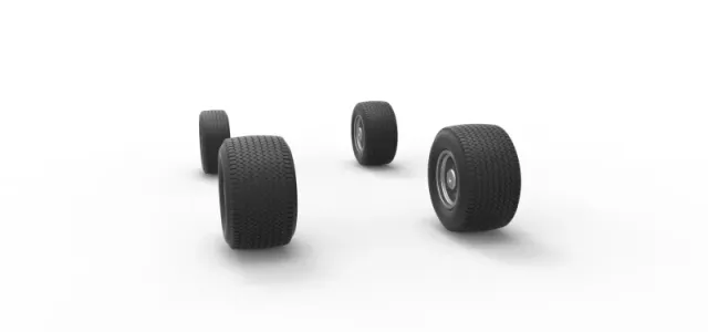 Wheel set of Northeast Dirt Modified stock car V5 Scale 1:25 — Фото 9 из 17