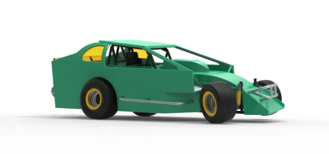 Northeast Dirt Modified stock car while turning V2 Scale 1:25 — Фото 25 из 30
