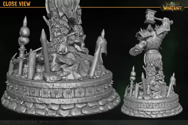 Warcraft Thrall Durotan Busto Print Model 3D STL — Фото 7 из 8